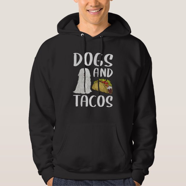 Dogs And Tacos Pulik Mexican Food Hoodie (Framsida)