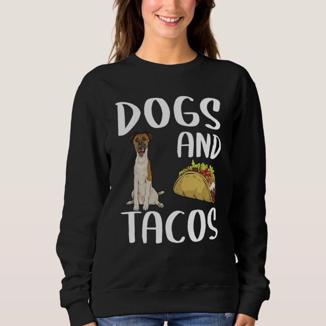 Dogs And Tacos Smooth Fox Terrier Mexican Food T Shirt (Framsida)