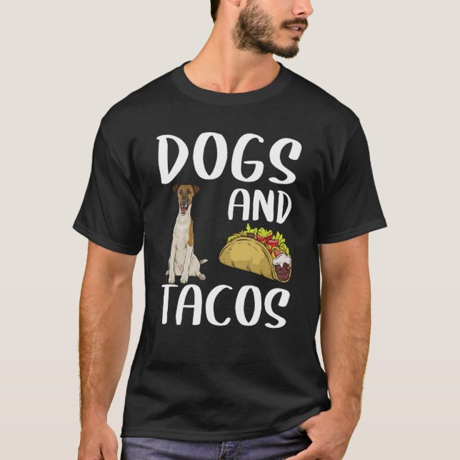 Dogs And Tacos Smooth Fox Terrier Mexican Food T Shirt (Framsida)