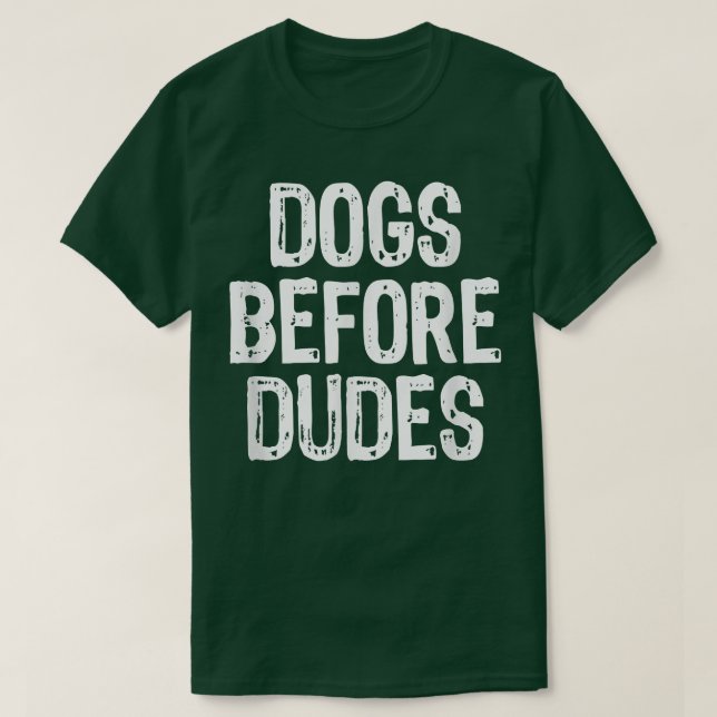 Dogs Before DudesChristmas  T Shirt (Design framsida)