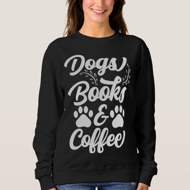 Dogs Books and Coffee  Dogs Books and Coffee Men W T Shirt (Framsida)