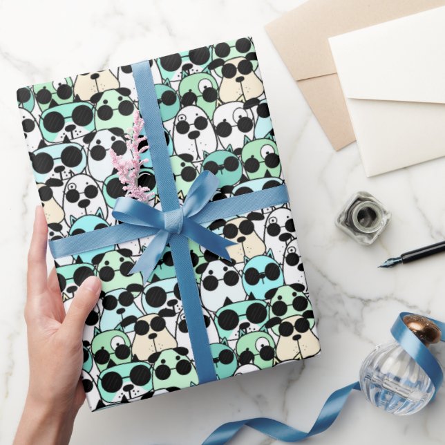 Dogs Cartoon Lekland Presentpapper (Gifting)