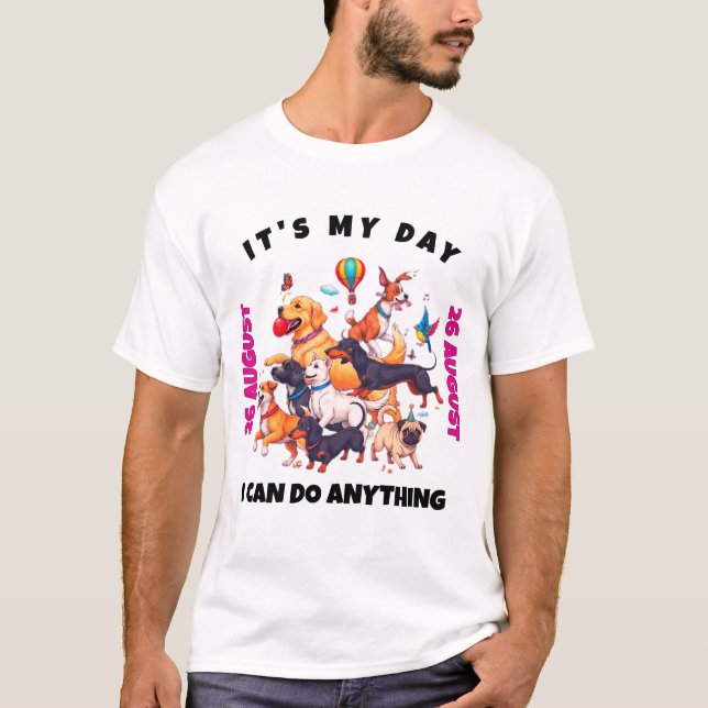 Dogs' Day Out: Fun Design for National Dog Day on  T Shirt (Framsida)