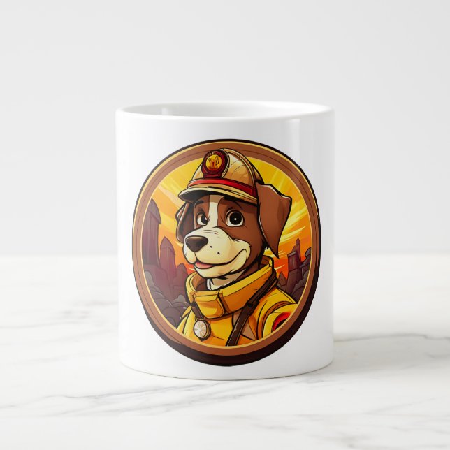 Dogs Firefighter Jumbo Mugg (Framsidan)