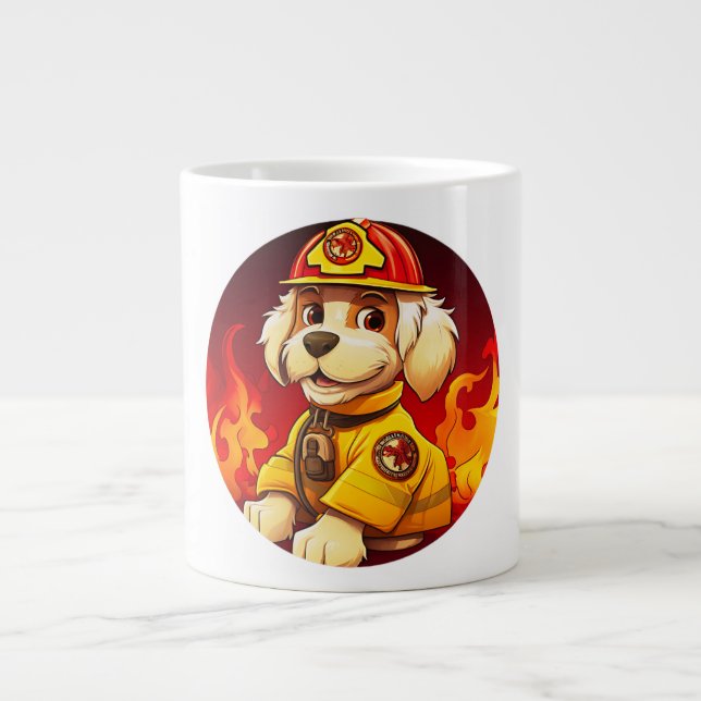 Dogs Firefighter  Jumbo Mugg (Framsidan)