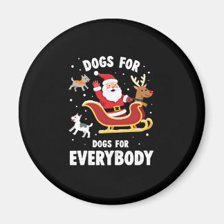 Dogs For Everybody Santa Funny Christmas Xmas (1) Magnet