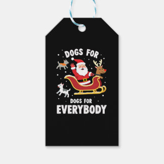 Dogs For Everybody Santa Funny Christmas Xmas (1) Presentetikett