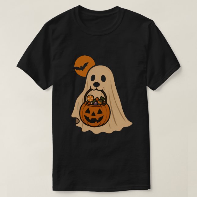 Dogs on Halloween night T Shirt (Design framsida)