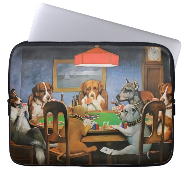 Dogs Playing Poker by Cassius Marcellus Coolidge's Laptop Fodral (Framsidan)