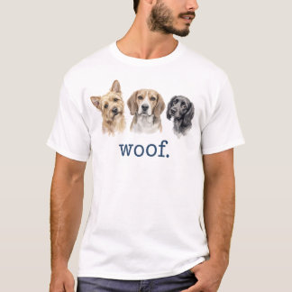 Dogs Woof Funny Dog Lover Funny Woof T Shirt