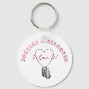 DogTaggar och diamanter Nyckelring