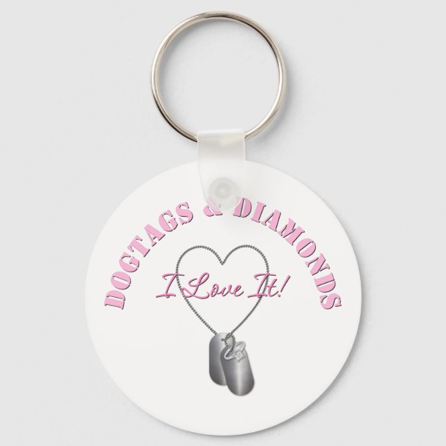 DogTaggar och diamanter Nyckelring (Framsida)
