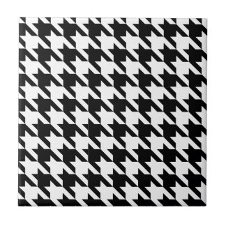 Dogtooth, Houndstooth mönster i Black&White Kakelplatta