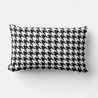 Dogtooth, Houndstooth mönster i Black&White Lumbarkudde