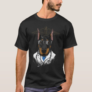 Dogtor Doberman Pinscher Vet Doktor Surgeon Physic T Shirt