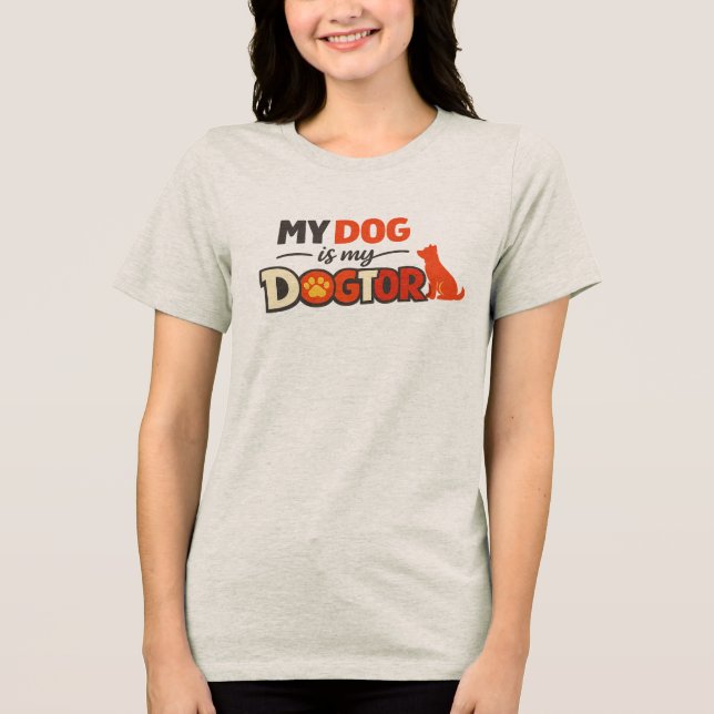 Dogtor Pun Design Söt presentidé för hundälskare T Shirt (Framsida)