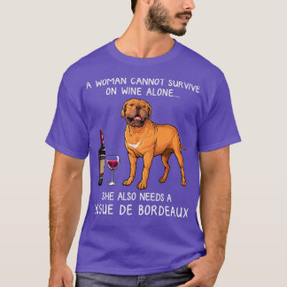 Dogue Bordeaux och vin Rolig hund T Shirt