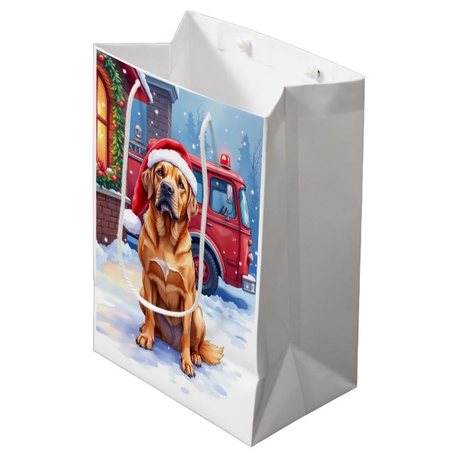 Dogue de Bordeaux Brandstation Santa Hatt (Framsidan Vinklad)