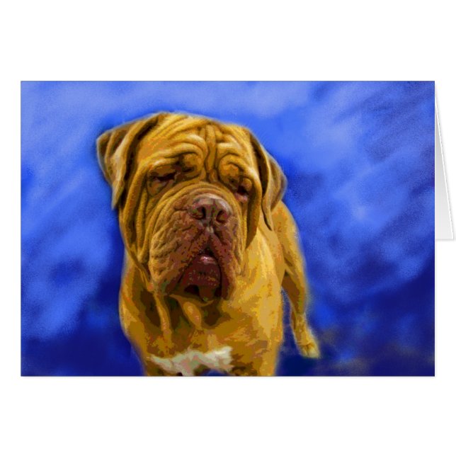 Dogue de Bordeaux Cards Hälsningskort (Framsidan Horizontal)