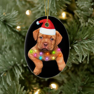 dogue de bordeaux christmas decor for hundälskares julgransprydnad keramik