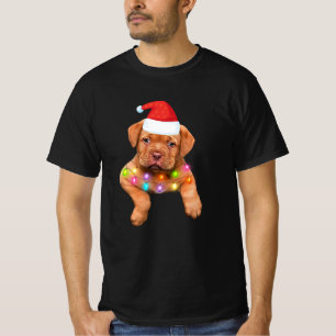dogue de bordeaux christmas decor for hundälskares t shirt