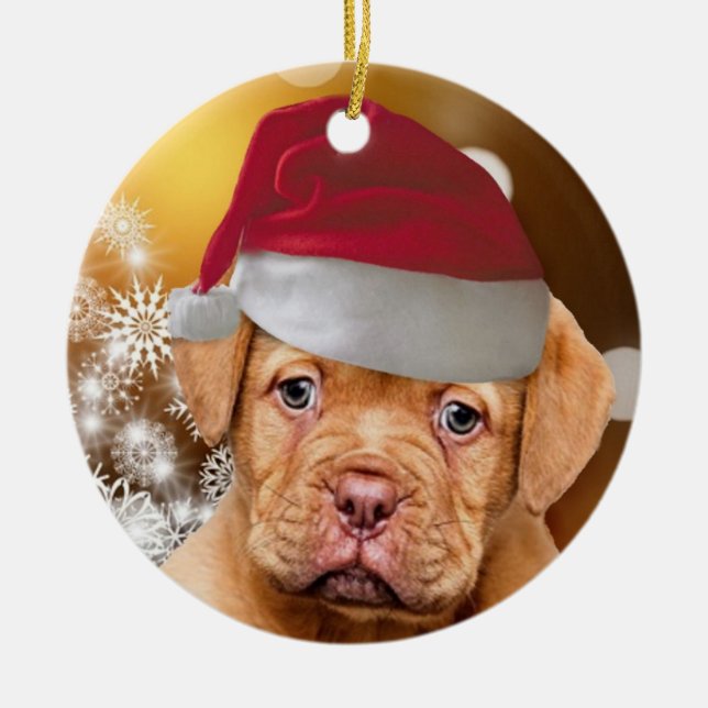 Dogue de Bordeaux christmas ornament (Framsidan)