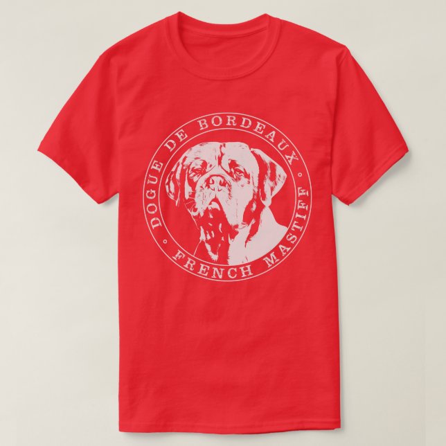 Dogue de Bordeaux Fransk Mastiff (5) T Shirt (Design framsida)