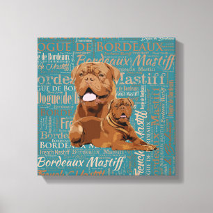 Dogue de Bordeaux - fransk Mastiff Canvastryck