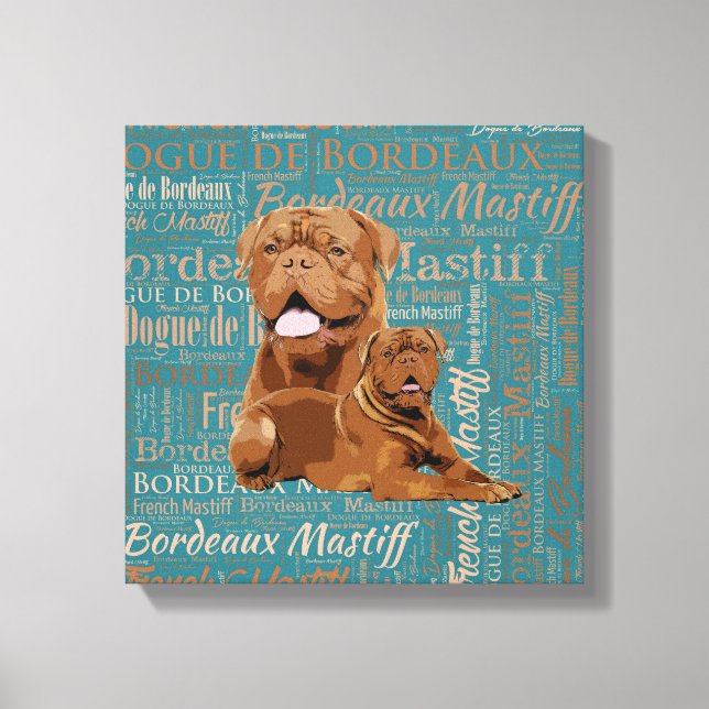 Dogue de Bordeaux - Fransk Mastiff Canvastryck (Framsida)
