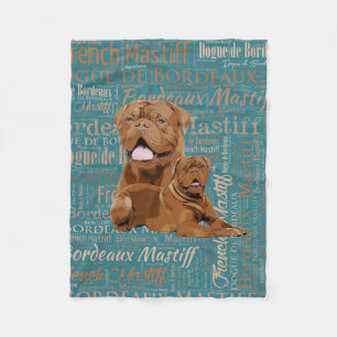 Dogue de Bordeaux - fransk Mastiff Fleecefilt