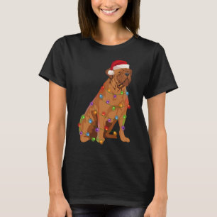 Dogue de Bordeaux Fransk Mastiff jul Ljus T Shirt