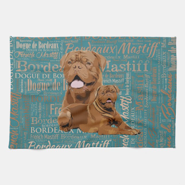 Dogue de Bordeaux - fransk Mastiff Kökshandduk (Horisontell)