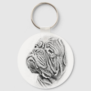 Dogue De Bordeaux - fransk Mastiff Nyckelring