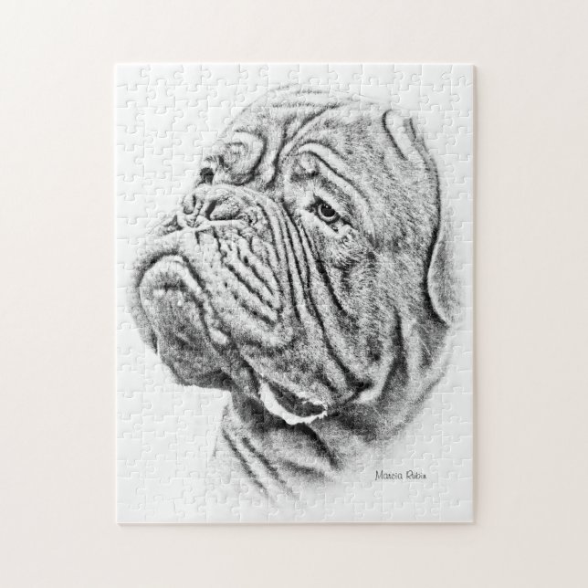 Dogue De Bordeaux - fransk Mastiff Pussel (Vertikal)
