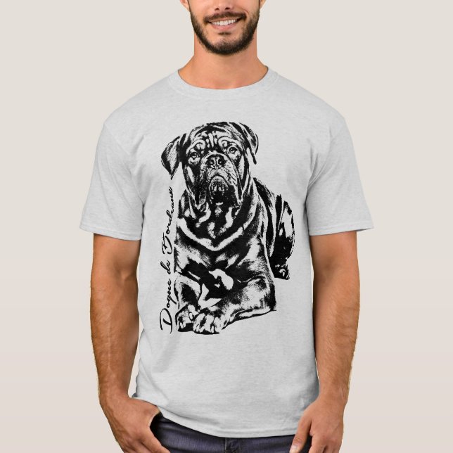 Dogue de Bordeaux - Fransk Mastiff T Shirt (Framsida)