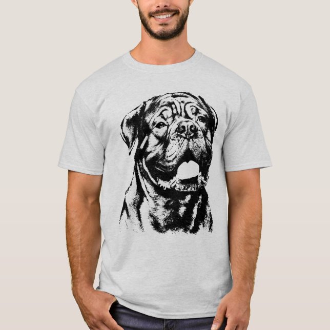 Dogue de Bordeaux - Fransk Mastiff T Shirt (Framsida)