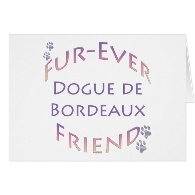 Dogue de Bordeaux Furever Hälsningskort (Framsidan Horizontal)