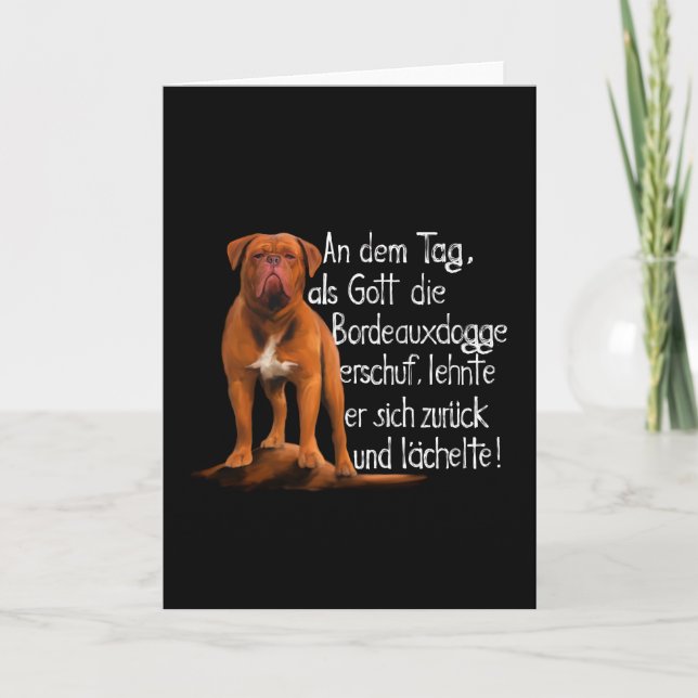 Dogue de Bordeaux Gift Hundägare Kärlek Kort (Framsida)