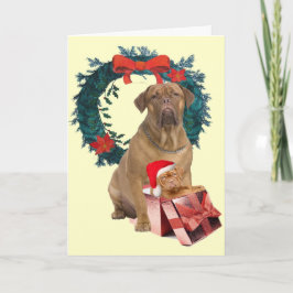 Dogue De Bordeaux god jul Helgkort