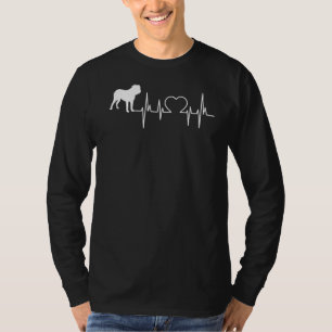 Dogue De Bordeaux Hund Heartslag T Shirt