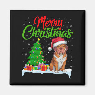 Dogue De Bordeaux Hund Julgran Ljus Julafton D Magnet