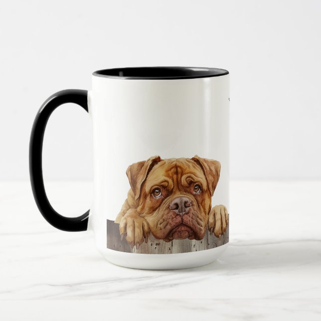 Dogue de Bordeaux Hund Mugg (Vänster)