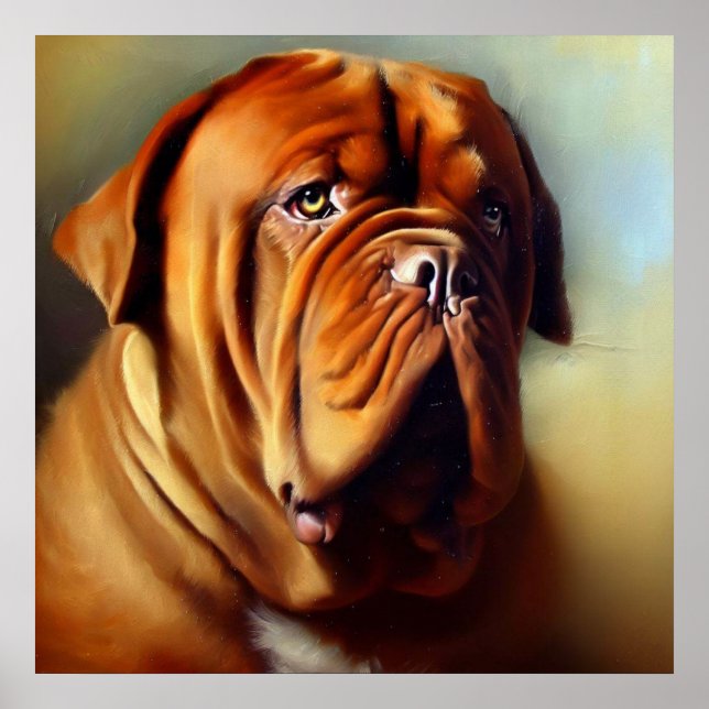 Dogue de Bordeaux Hund Poster (Framsidan)