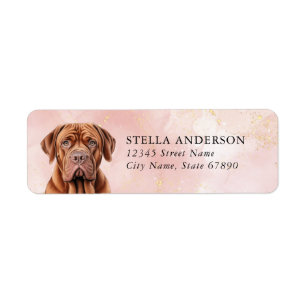 Dogue De Bordeaux Hund Returetiketters Returadress Etikett