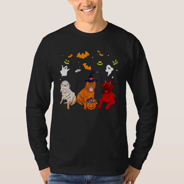 Dogue De Bordeaux Hund T Shirt (Framsida)