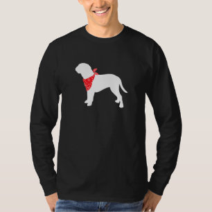 Dogue De Bordeaux Hund Wearing Red Bandana T Shirt