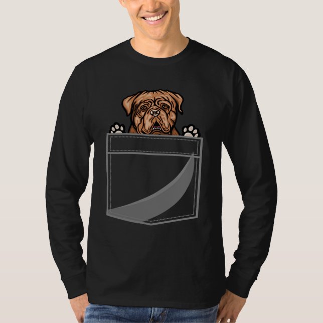 Dogue de Bordeaux In A Pocket T Shirt (Framsida)