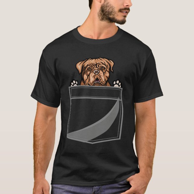 Dogue de Bordeaux In A Pocket T Shirt (Framsida)