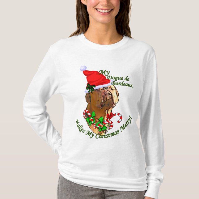 Dogue de Bordeaux julklappar T Shirt (Framsida)