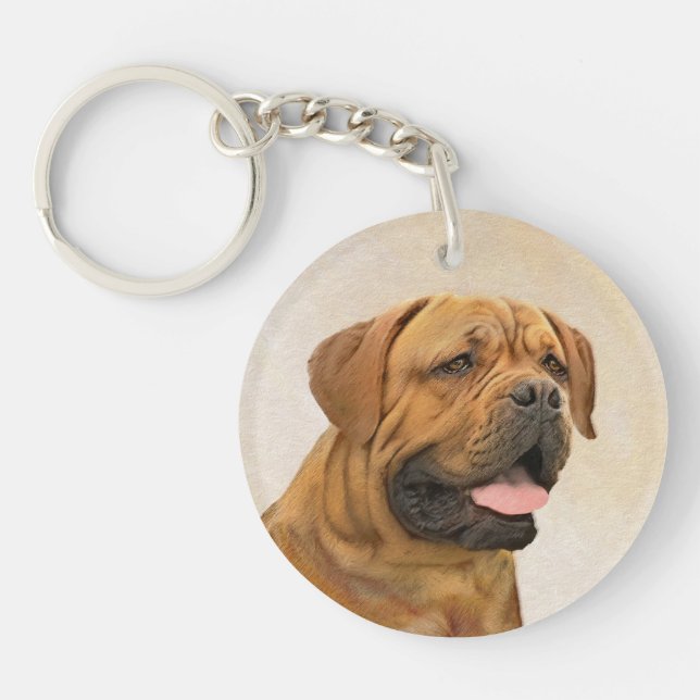 Dogue de Bordeaux Painting - Cute Original Hund Ar (Framsidan)